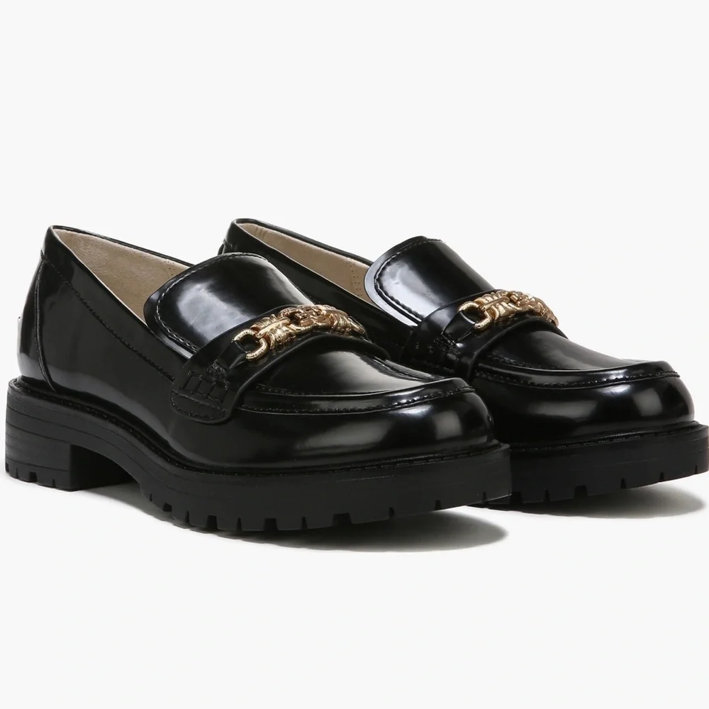 Sam Edelman Kids’ Teo Platform Loafers – Black Patent – US 3M / EU 35 – NWOT